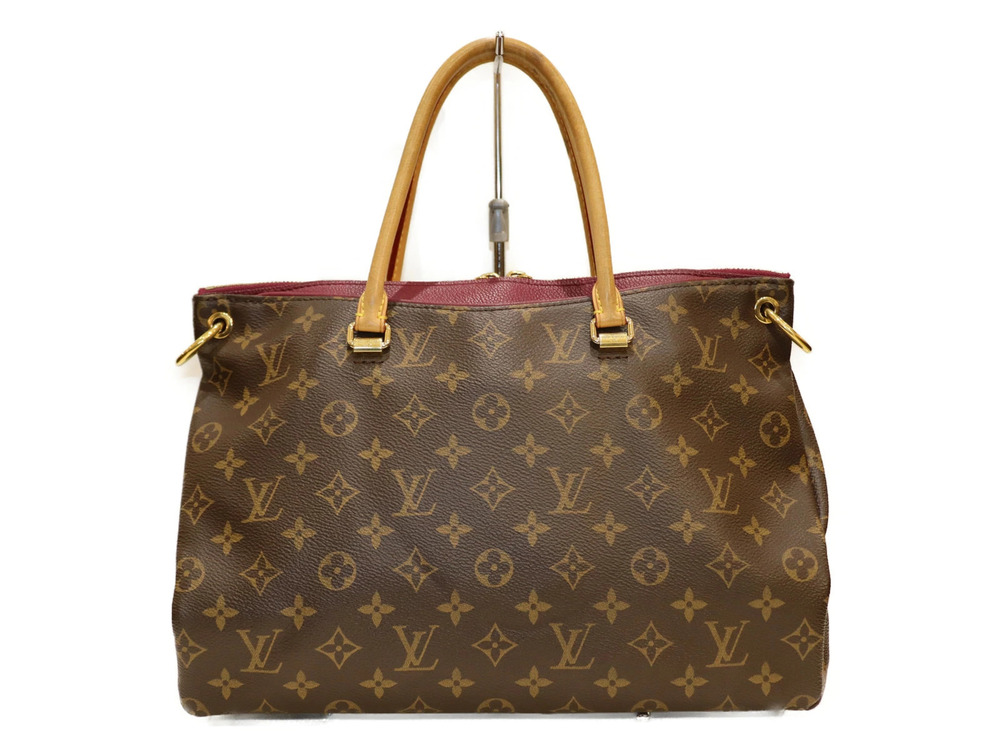 Louis Vuitton 2way Pallas Shoulder Monogram Bag Brown LV Purple Brown Purple
